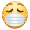 Visage avec masque chirurgical Emoji 😷 image - Huawei Harmony OS style