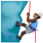 Man Climbing: Medium-Dark Skin Tone