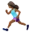Woman Running: Medium-Dark Skin Tone