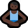 Man In Lotus Position: Dark Skin Tone Emoji 🧘🏿‍♂️ image - Microsoft Windows 10 Segoe UI Emoji style
