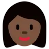 Woman: Dark Skin Tone Emoji 👩🏿 image - Twitter / X (Twemoji) style