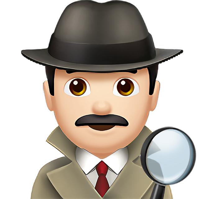Man Detective: Light Skin Tone