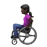 Woman In Manual Wheelchair: Dark Skin Tone Emoji 👩🏿‍🦽 image - Apple style