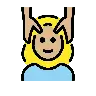 Woman Getting Massage: Medium-Light Skin Tone Emoji 💆🏼‍♀️ image - OpenMoji style