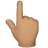 Backhand Index Pointing Up: Medium Skin Tone