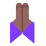 Folded Hands: Medium-Dark Skin Tone Emoji 🙏🏾 image - Microsoft Classic 2D style