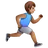 Man Running Facing Right: Medium Skin Tone