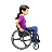 Woman In Manual Wheelchair Facing Right: Light Skin Tone