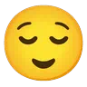 Relieved Face Emoji 😌 image - Google Noto Color Animated style