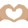 Heart Hands: Medium Skin Tone Emoji 🫶🏽 image - Twitter / X (Twemoji) style