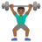 Man Lifting Weights: Medium-Dark Skin Tone