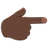 Backhand Index Pointing Right: Dark Skin Tone
