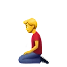 Man Kneeling Emoji 🧎‍♂️ image - Apple style