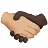 Handshake: Medium-Light Skin Tone, Dark Skin Tone