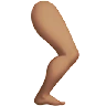Leg: Medium Skin Tone Emoji 🦵🏽 image - Apple style