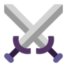 交叉剑 Emoji ⚔ image - Microsoft Classic 2D style