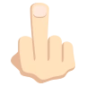 Middle Finger: Light Skin Tone Emoji 🖕🏻 image - EmojiTwo style
