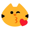 จูบหน้าแมวด้วยดวงตาที่ปิด Emoji 😽 image - Tossface style