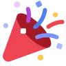 Festa popper Emoji 🎉 image - Tossface style