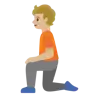 Person Kneeling: Medium-Light Skin Tone Emoji 🧎🏼 image - Google Noto Color style