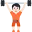 Person Lifting Weights: Light Skin Tone