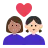 Couple With Heart: Woman, Woman, Medium Skin Tone, Light Skin Tone