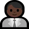 Man Office Worker: Dark Skin Tone Emoji 👨🏿‍💼 image - Microsoft Windows 10 Segoe UI Emoji style