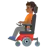 Person In Motorized Wheelchair: Medium-Dark Skin Tone