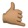 Call Me Hand: Medium Skin Tone Emoji 🤙🏽 image - Huawei Harmony OS style