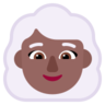 Woman: Medium-Dark Skin Tone, White Hair Emoji 👩🏾‍🦳 image - Microsoft Classic 2D style