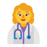 Woman Health Worker Emoji 👩‍⚕️ image - Microsoft Classic 2D style
