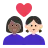 Couple With Heart: Woman, Woman, Medium-Dark Skin Tone, Light Skin Tone