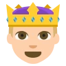Prince: Medium-Light Skin Tone Emoji 🤴🏼 image - EmojiTwo style