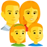Family: Man, Woman, Girl, Boy Emoji 👨‍👩‍👧‍👦 image - Facebook Messenger (2016) style