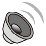 Haut-parleur avec une crête d’onde sonore Emoji 🔉 image - Emojidex style