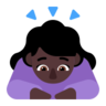 Woman Bowing: Dark Skin Tone Emoji 🙇🏿‍♀️ image - Microsoft Classic 2D style