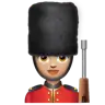 Woman Guard: Medium-Light Skin Tone Emoji 💂🏼‍♀️ image - WhatsApp style