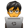 Man Technologist Emoji 👨‍💻 image - Emojidex style