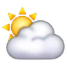 Sun Behind Cloud Emoji ⛅ image - Samsung style