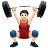 Man Lifting Weights: Light Skin Tone