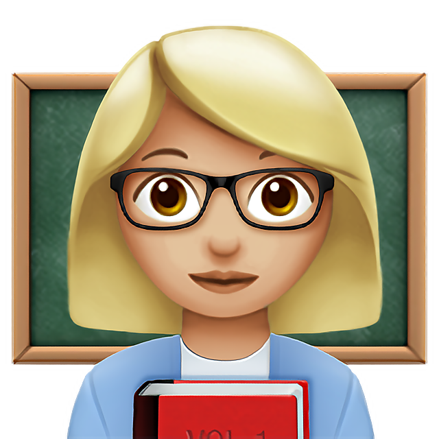 Woman Teacher: Medium-Light Skin Tone