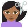 Person Getting Haircut: Medium-Dark Skin Tone Emoji 💇🏾 image - EmojiTwo style