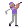 Woman Golfing: Medium Skin Tone Emoji 🏌🏽‍♀️ image - Microsoft Classic 2D style