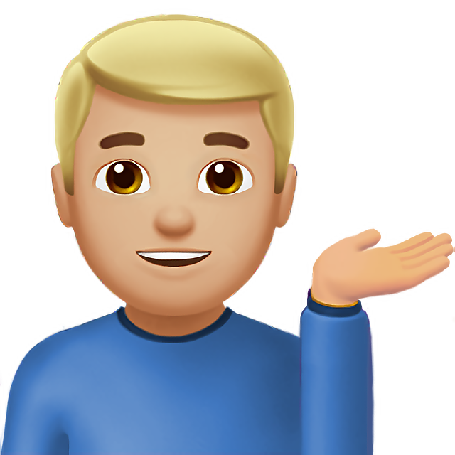Man Tipping Hand: Medium-Light Skin Tone
