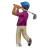 Man Golfing: Medium-Dark Skin Tone