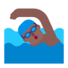 Man Swimming: Medium-Dark Skin Tone Emoji 🏊🏾‍♂️ image - Microsoft Classic 2D style