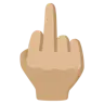 Middle Finger: Medium-Light Skin Tone Emoji 🖕🏼 image - Google Noto Color style