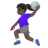 Woman Playing Handball: Dark Skin Tone