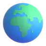 Globe Showing Europe-Africa Emoji 🌍 image - Microsoft 3D Fluent style