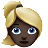Woman: Dark Skin Tone, Blond Hair